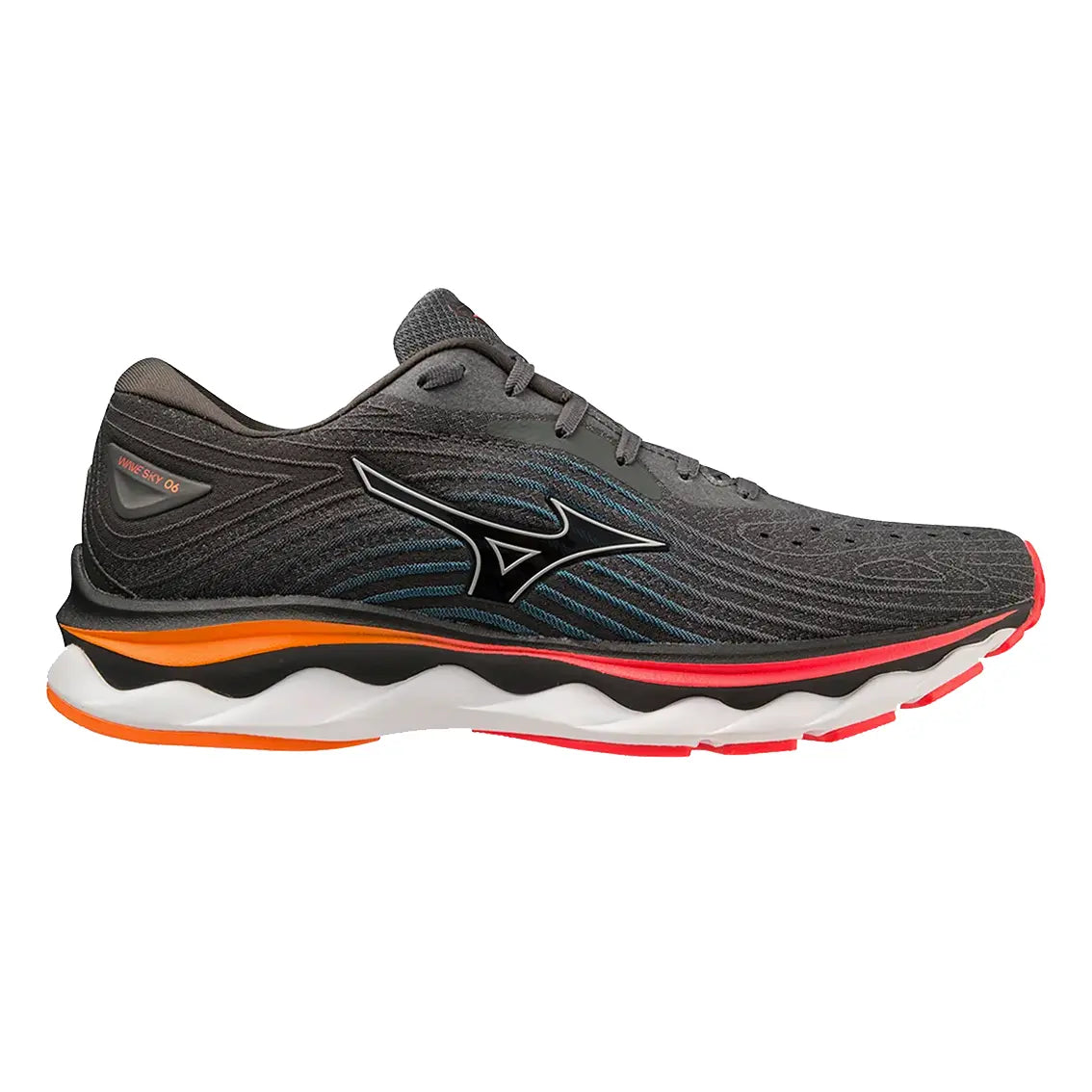 Mens Mizuno Wave Sky 6 (Wide) - Iron Gate / Nimbus Cloud / Soleil