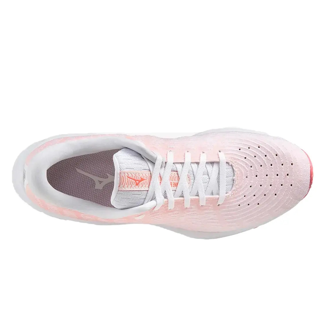 Womens Mizuno Wave Rider 26 SSW - White / Vaporous Gray / Peach Bud