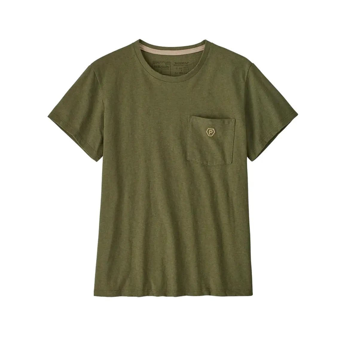 Womens Patagonia Clean Climb Bloom Pocket Responsibili-Tee