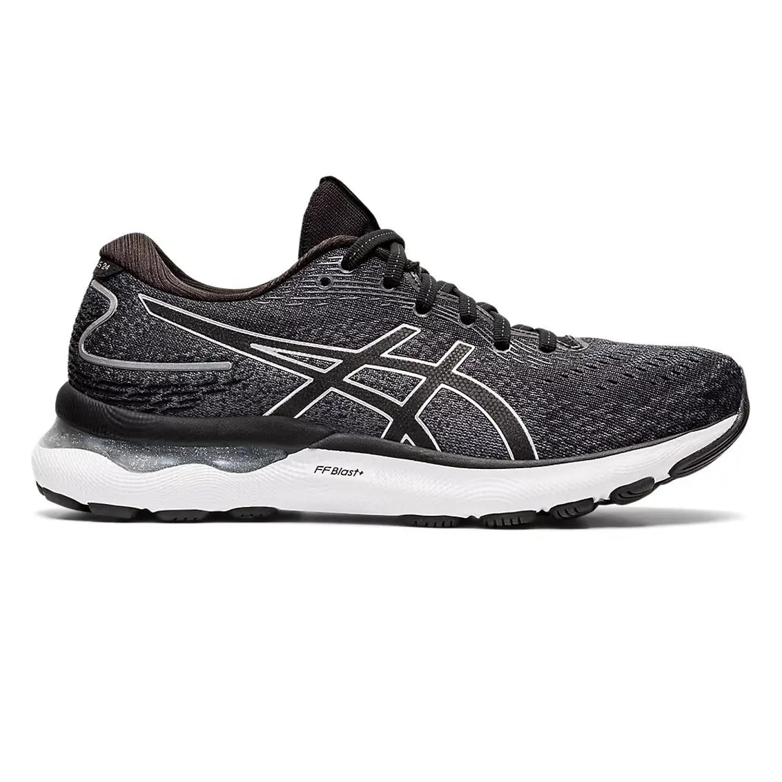 Womens ASICS GEL-Nimbus 24 (Wide) - Black / Pure Silver