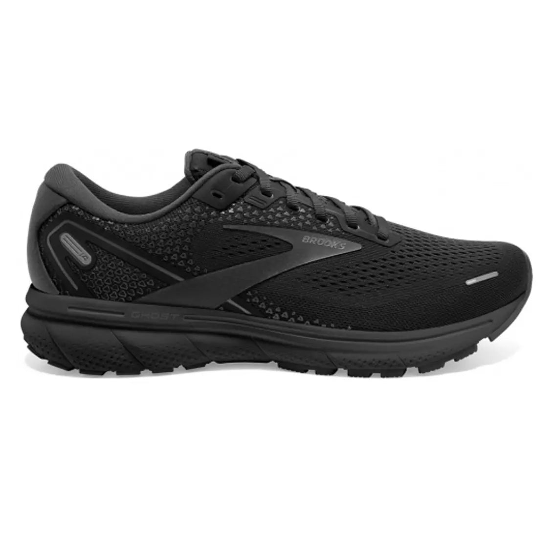 Womens Brooks Ghost 14 (Wide) - Black / Black