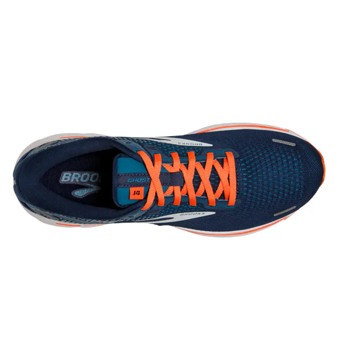 Mens Brooks Ghost 14 Titan Teal / Flame