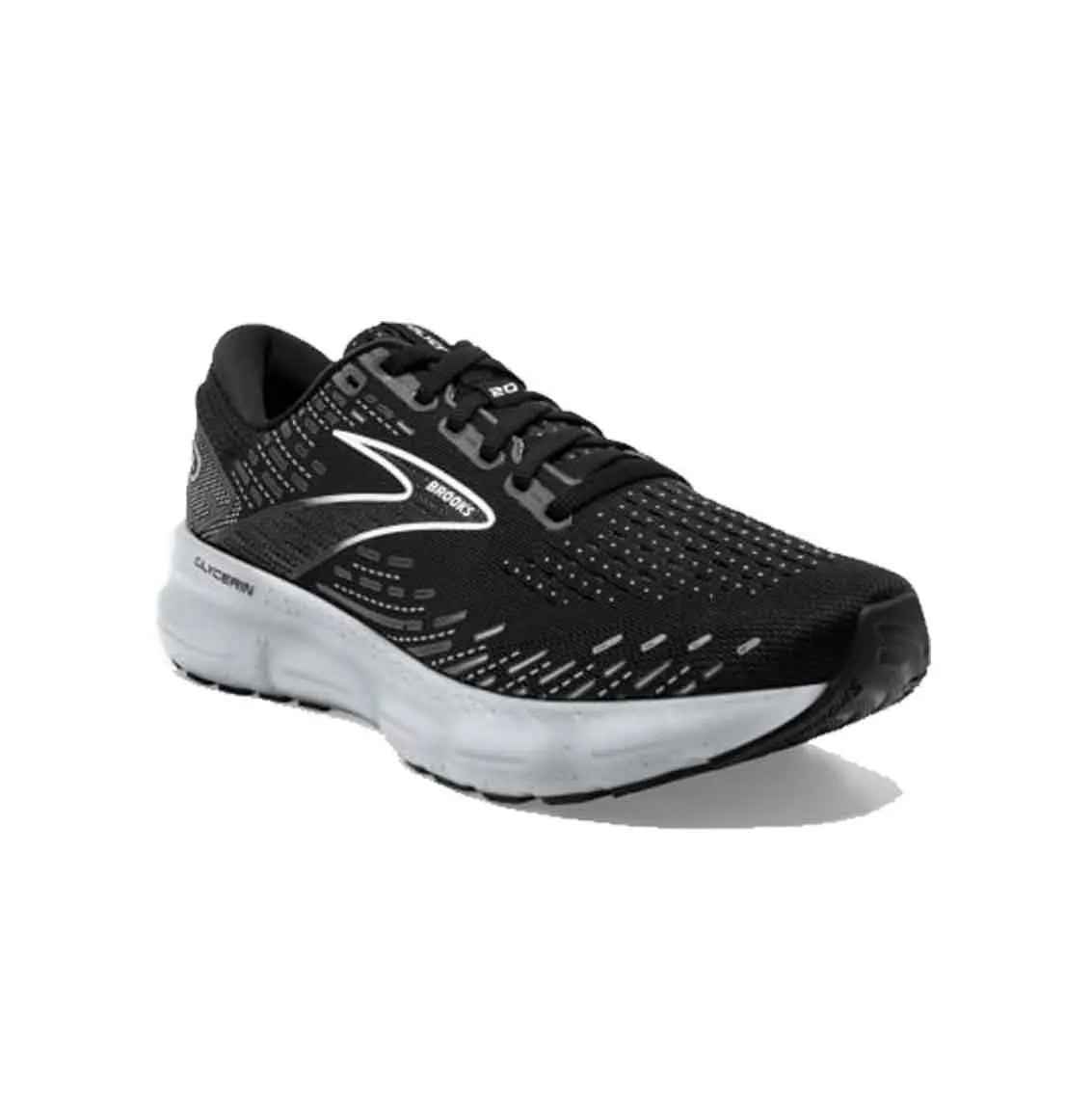 Womens Brooks Glycerin 20 (Wide) - Black / White