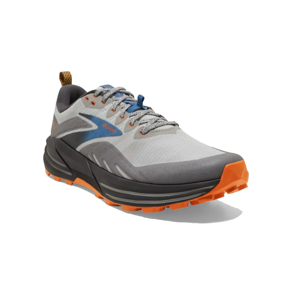 Mens Brooks Cascadia 16 - Oyster / Mushroom / Orange