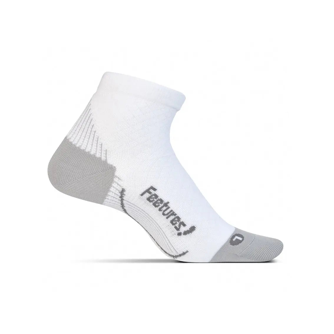 Feetures Plantar Fasciitis Compression Sock - White