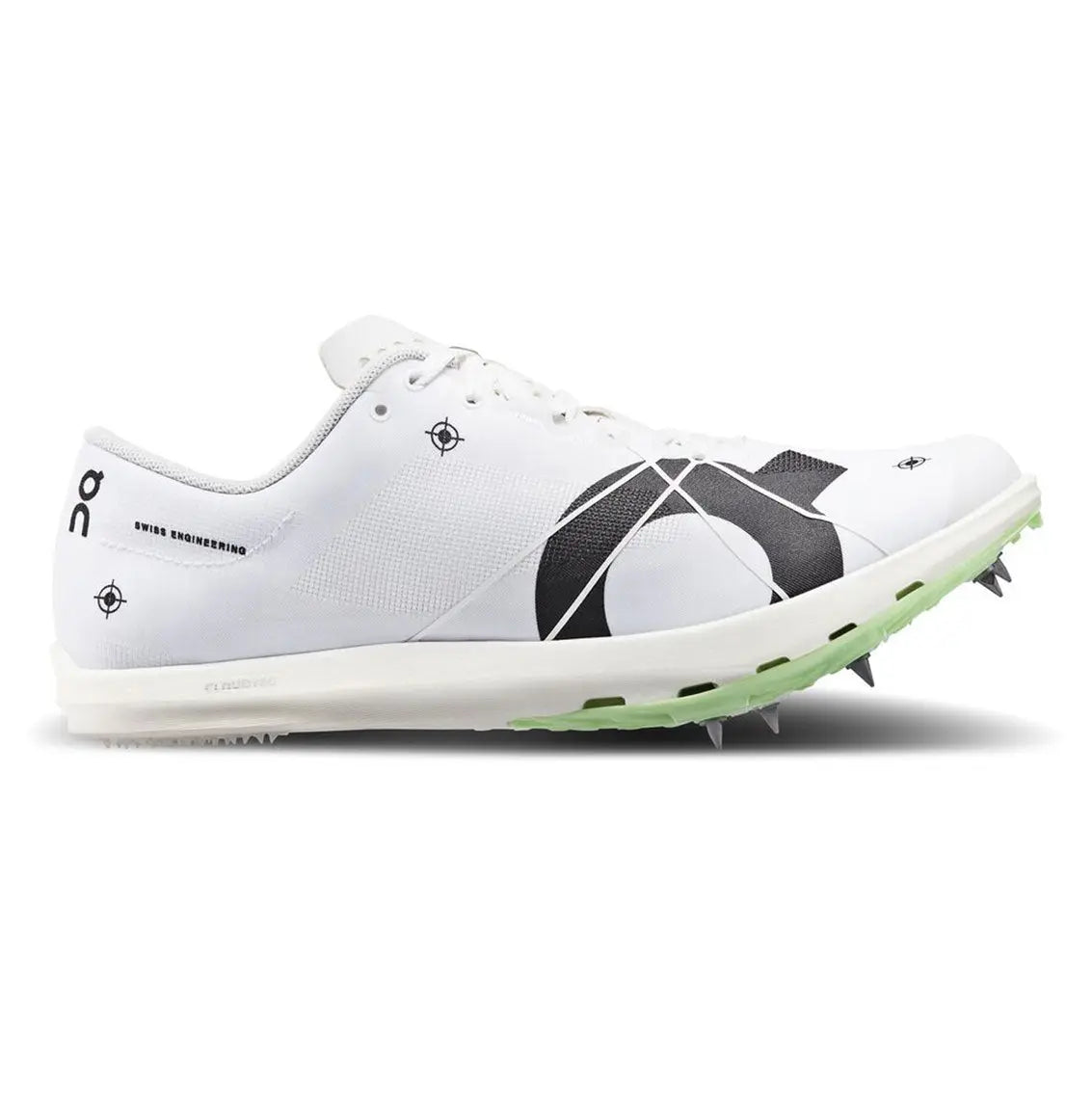 Womens On Running Cloudspike 1500m - Undyed White / Mint
