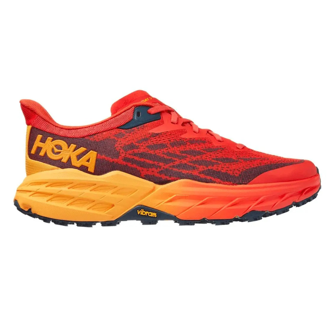 Mens HOKA Speedgoat 5 (Wide) - Fiesta / Radiant Yellow