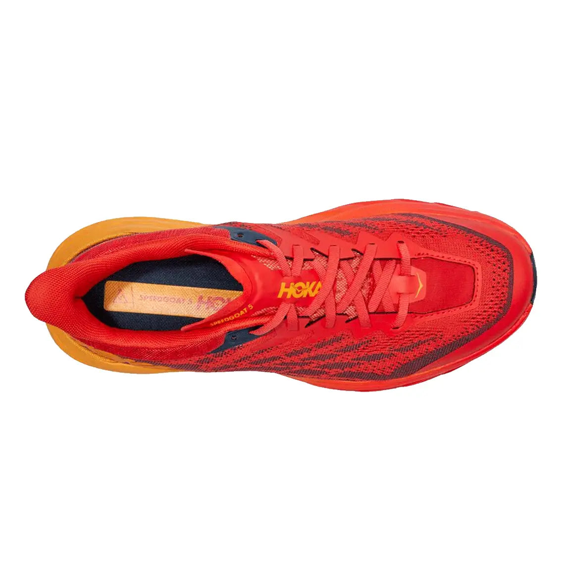 Mens HOKA Speedgoat 5 (Wide) - Fiesta / Radiant Yellow