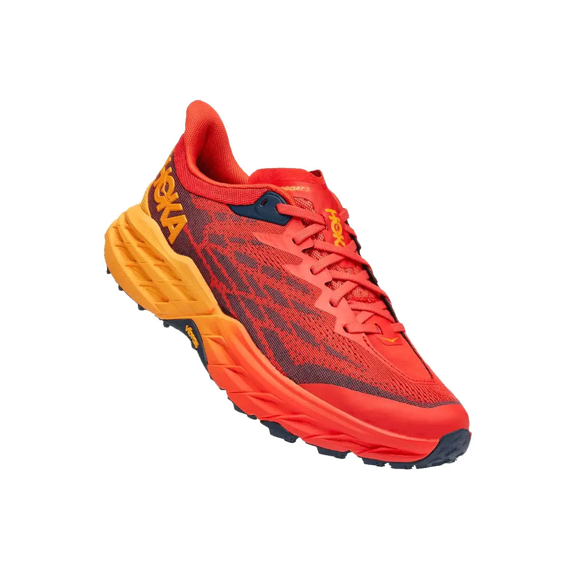 Mens HOKA Speedgoat 5 (Wide) - Fiesta / Radiant Yellow
