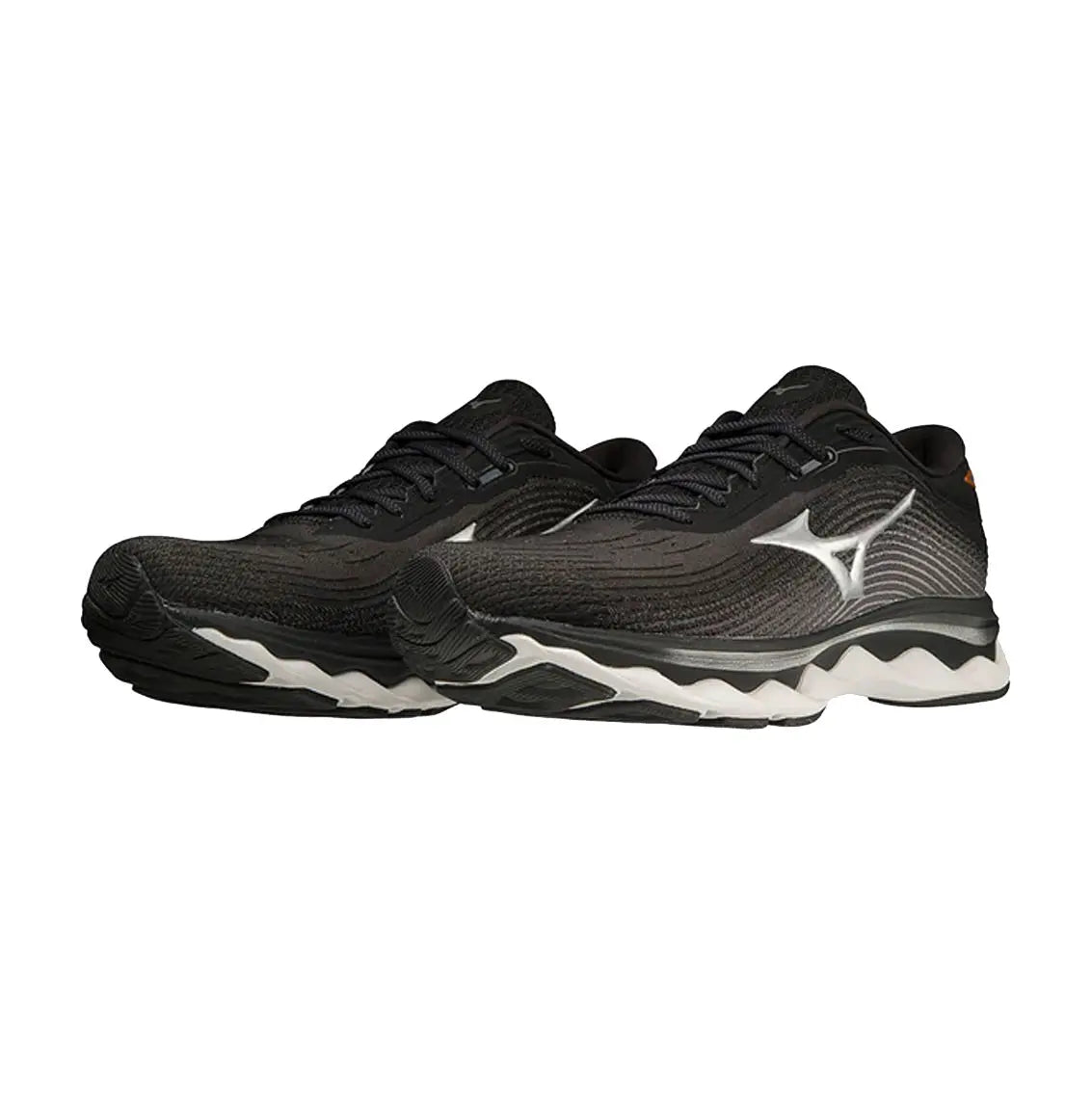 Mens Mizuno Wave Sky 5 - Black / Silver / Orange Copper
