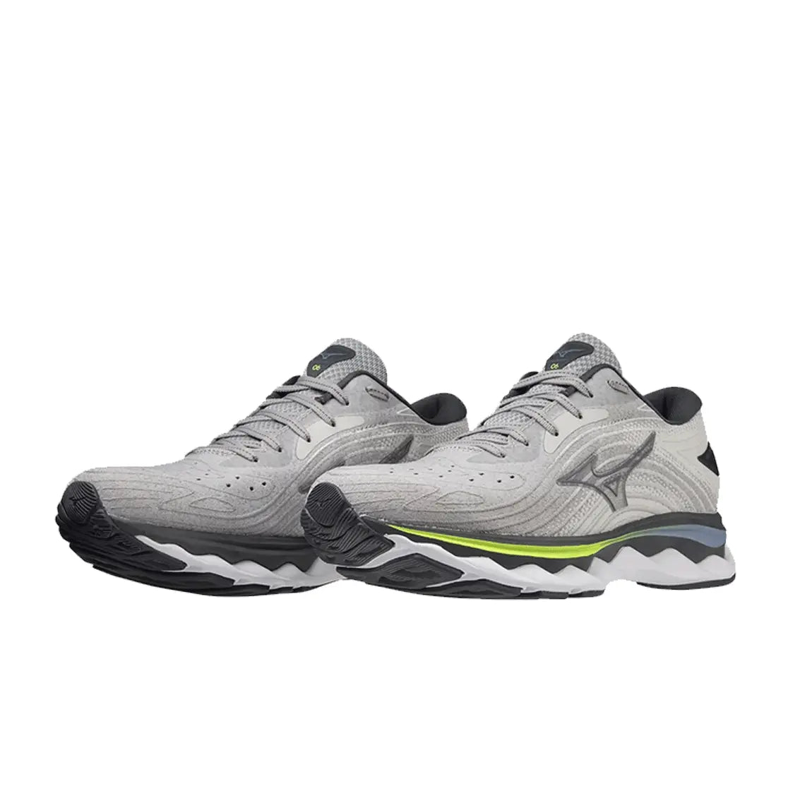 Womens Mizuno Wave Sky 6 (Wide) - Ultimate Gray / Silver / Purple Impression