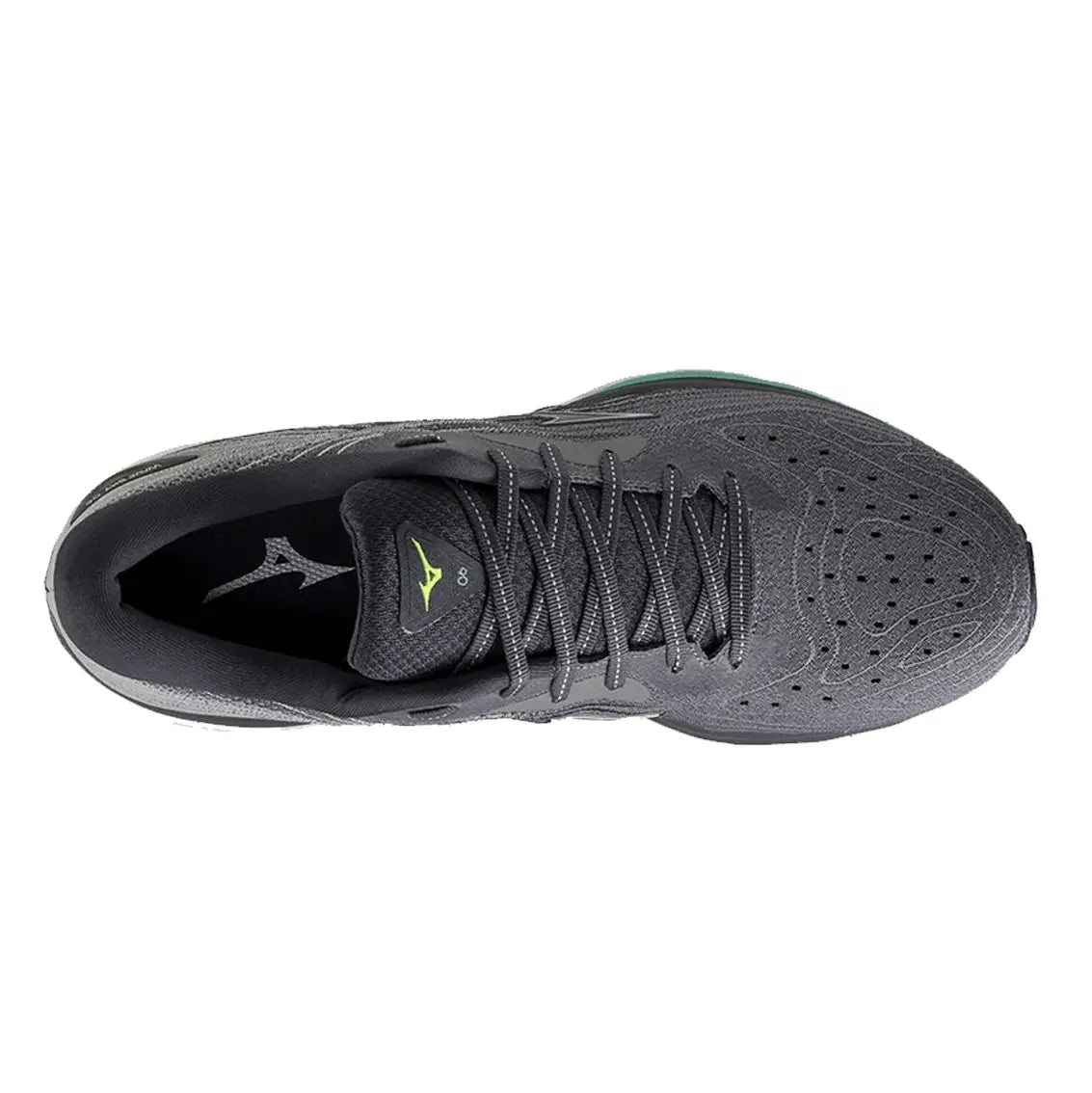 Mens Mizuno Wave Sky 6 (Wide) - Quiet Shade / Silver / Neo Lime