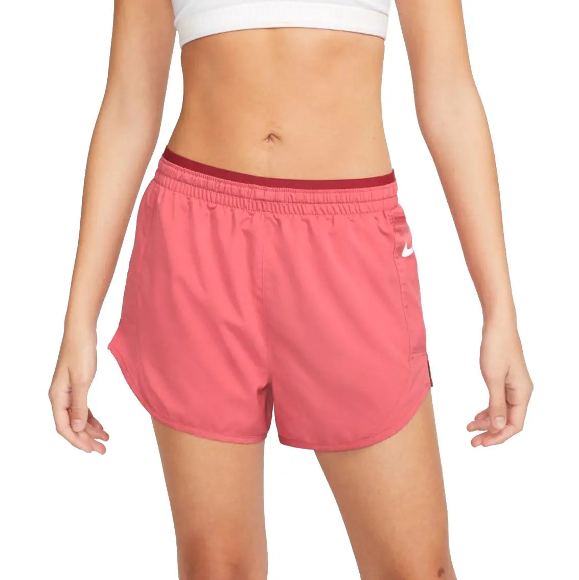 Womens Nike Tempo Luxe Short - Archaeo Pink / Pomegranate / Reflective Silver