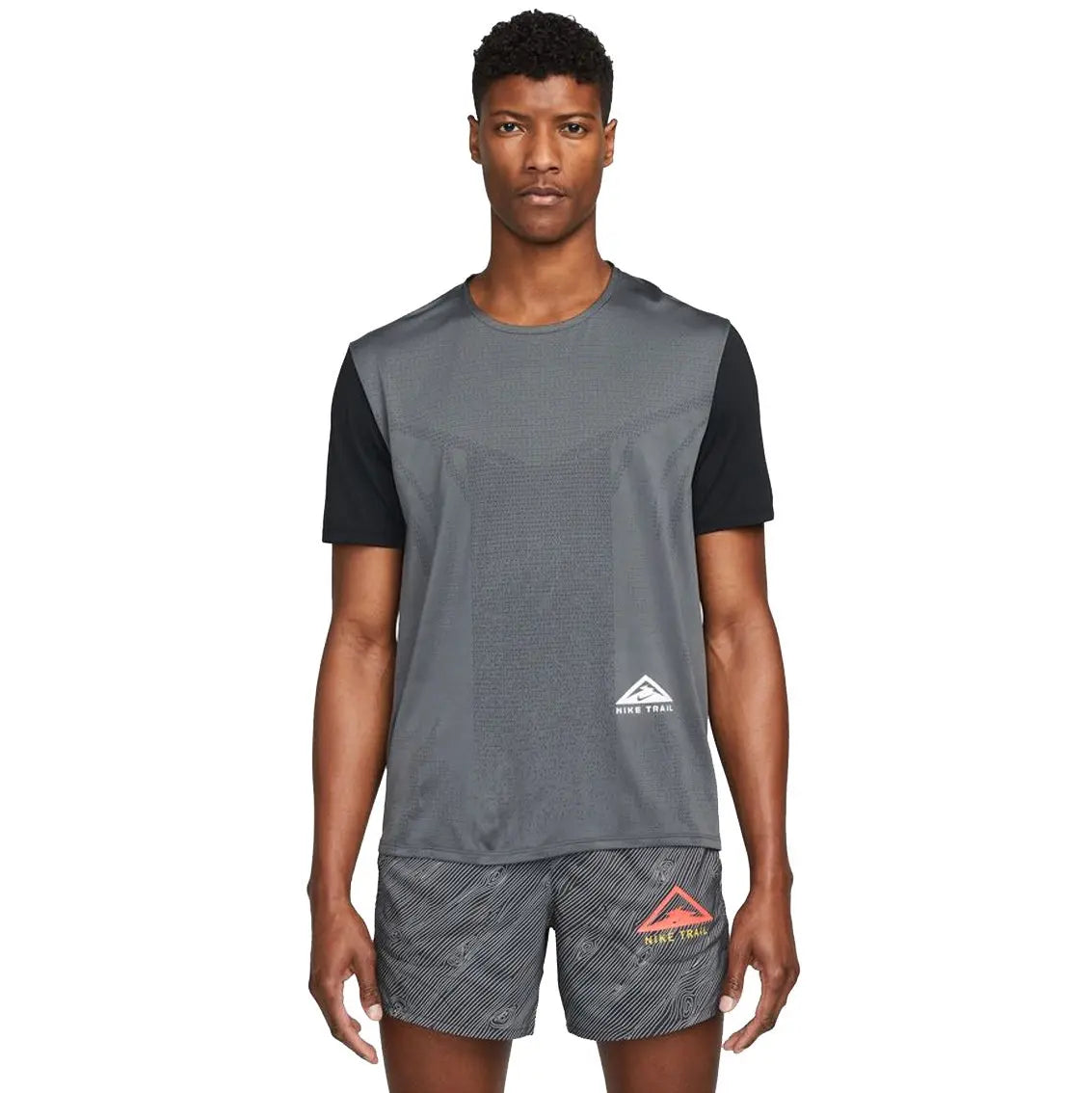 Mens Nike Dri-FIT Rise 365 Shirt - Grey / Black