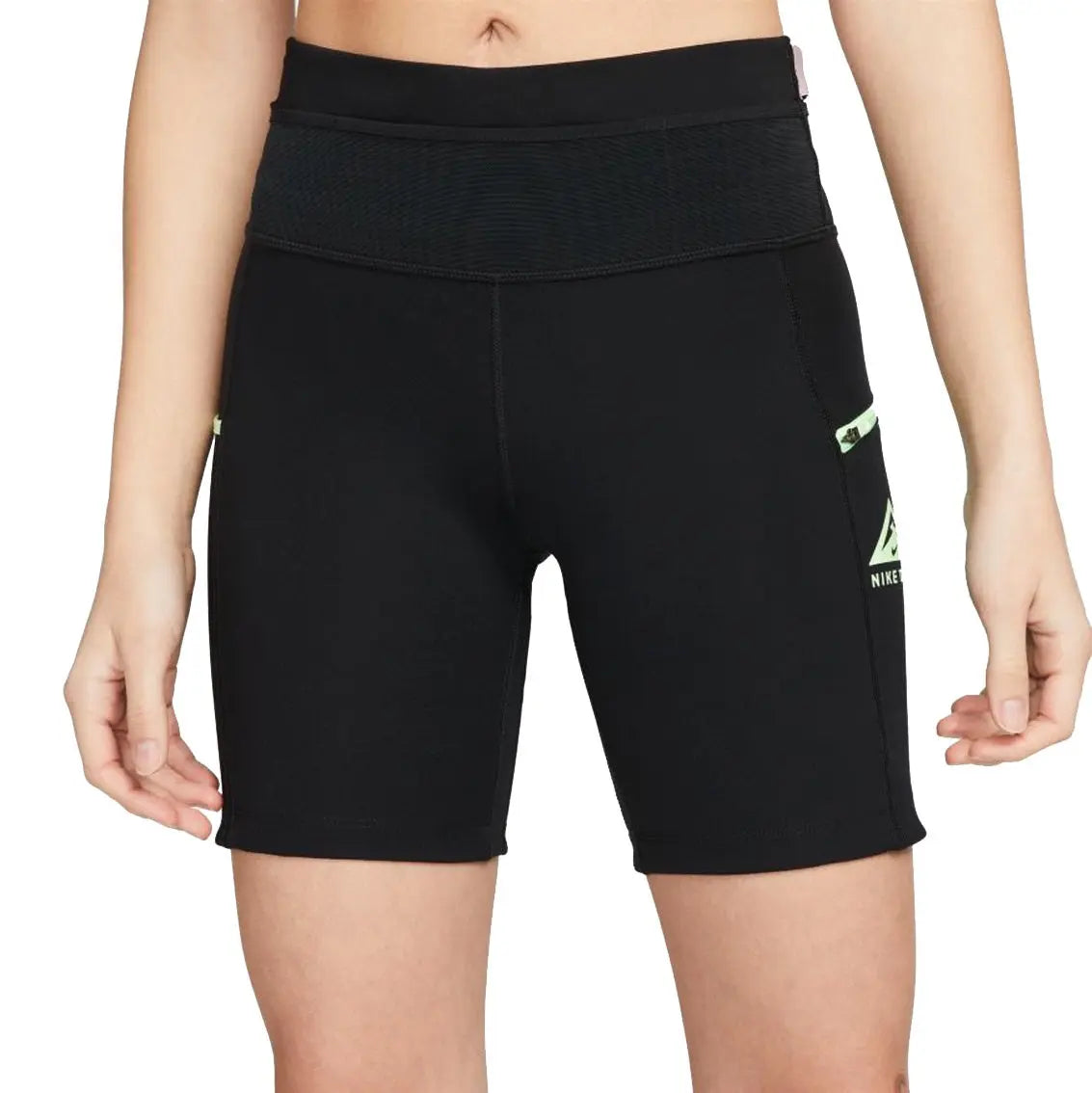 Womens Nike Epic Luxe Trail Short - Black / Plum Fog / Lime Glow