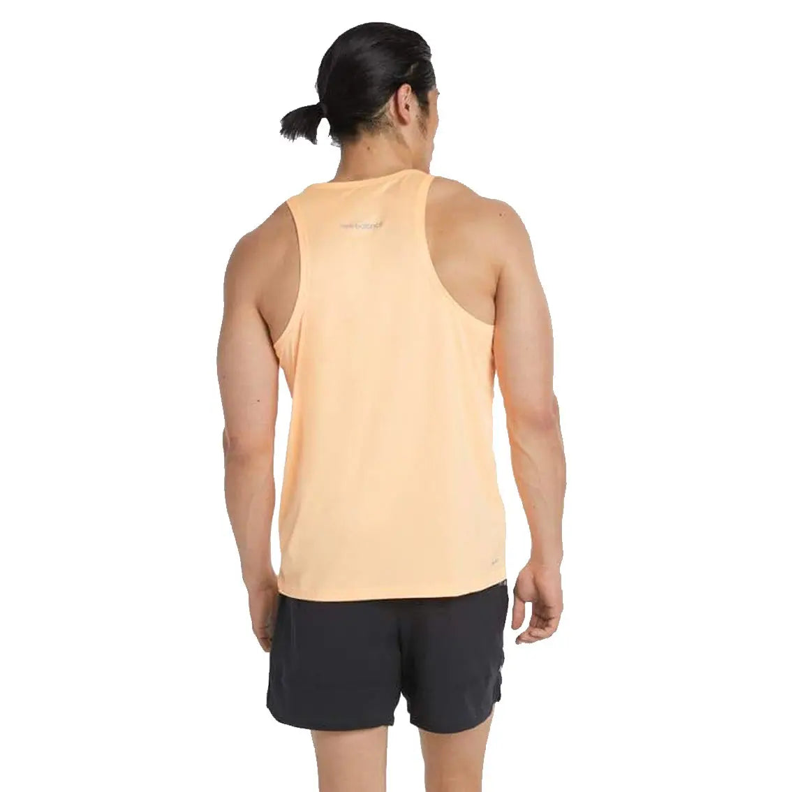 Mens New Balance Accelerate Singlet - Light Mango