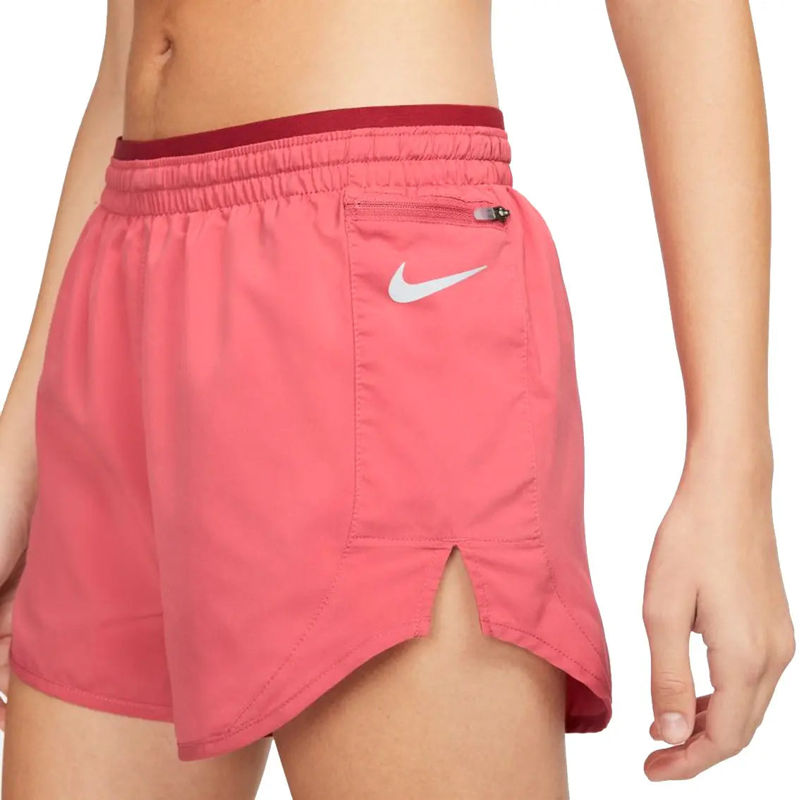 Womens Nike Tempo Luxe Short - Archaeo Pink / Pomegranate / Reflective Silver