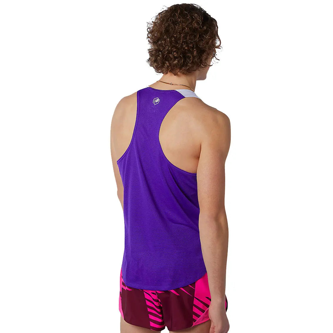 Mens New Balance Fast Flight Singlet - Deep Violet / Heather