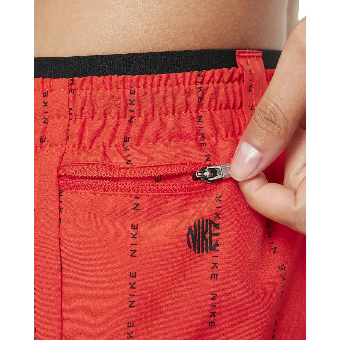 Womens Nike Dri-FIT Tempo Luxe Icon Clash - Chile Red / Black