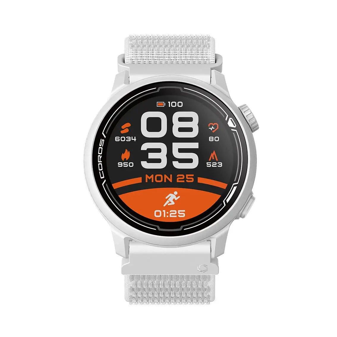 COROS Pace 2 Premium GPS watch - White w/ Nylon Band