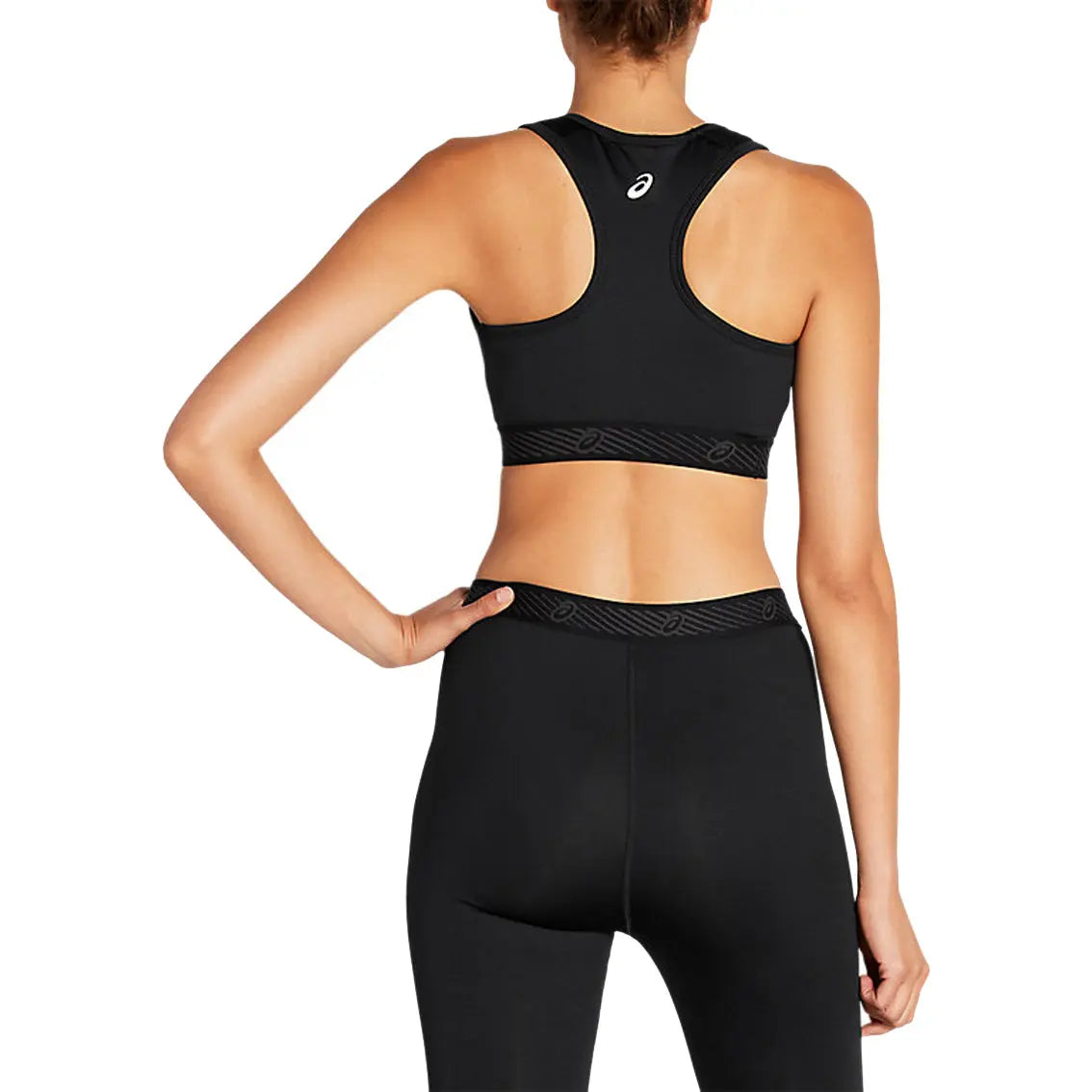Womens ASICS Logo Sports Bra - Performance Black