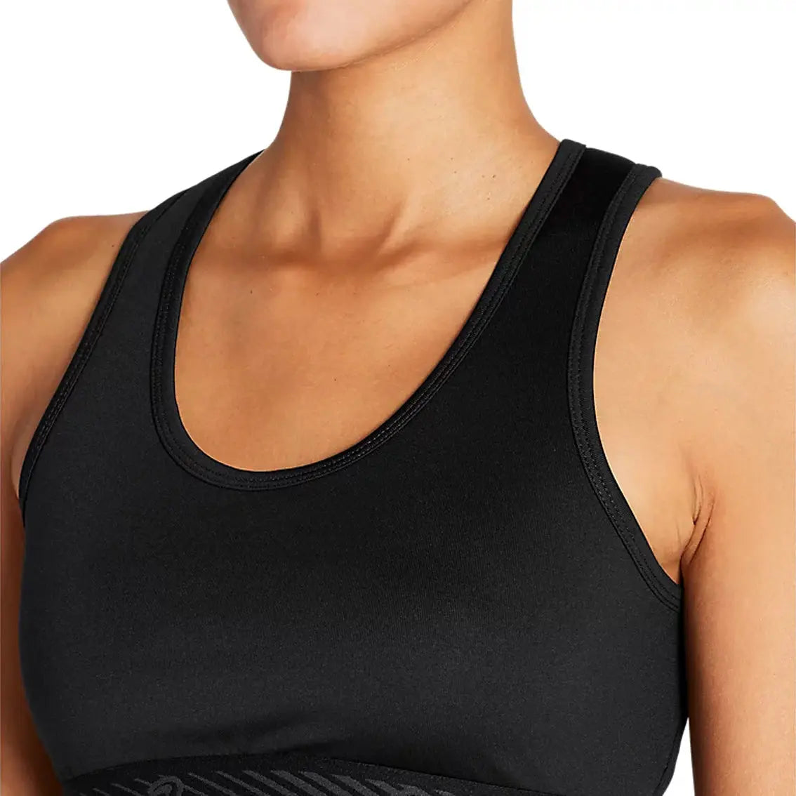 Womens ASICS Logo Sports Bra - Performance Black