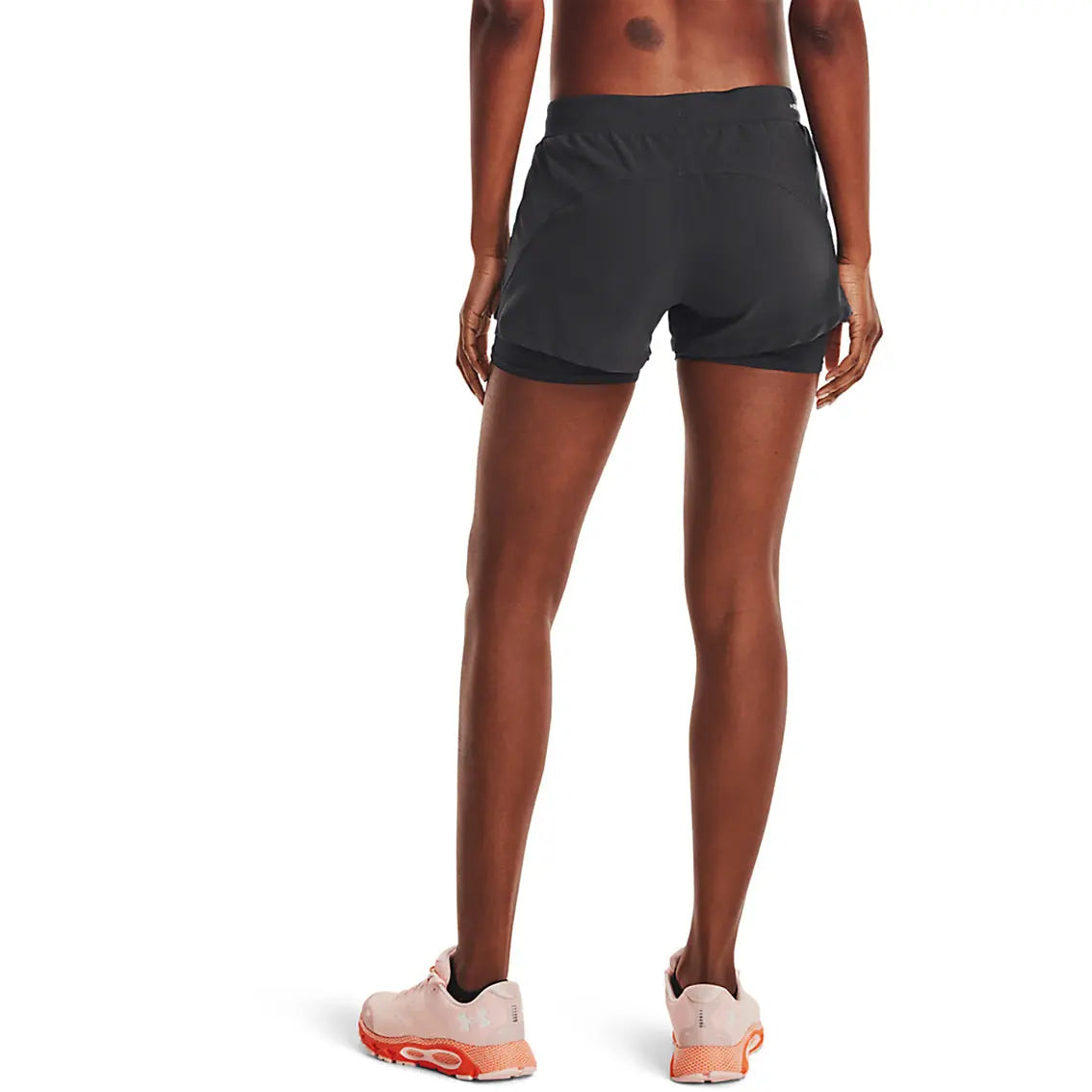 Womens Under Armour Iso-Chill Run 2-in-1 Shorts - Grey
