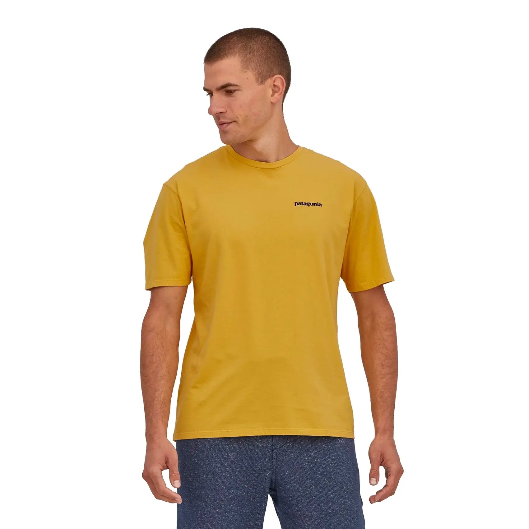 Mens Patagonia P-6 Mission Organic T-Shirt - Surfboard Yellow