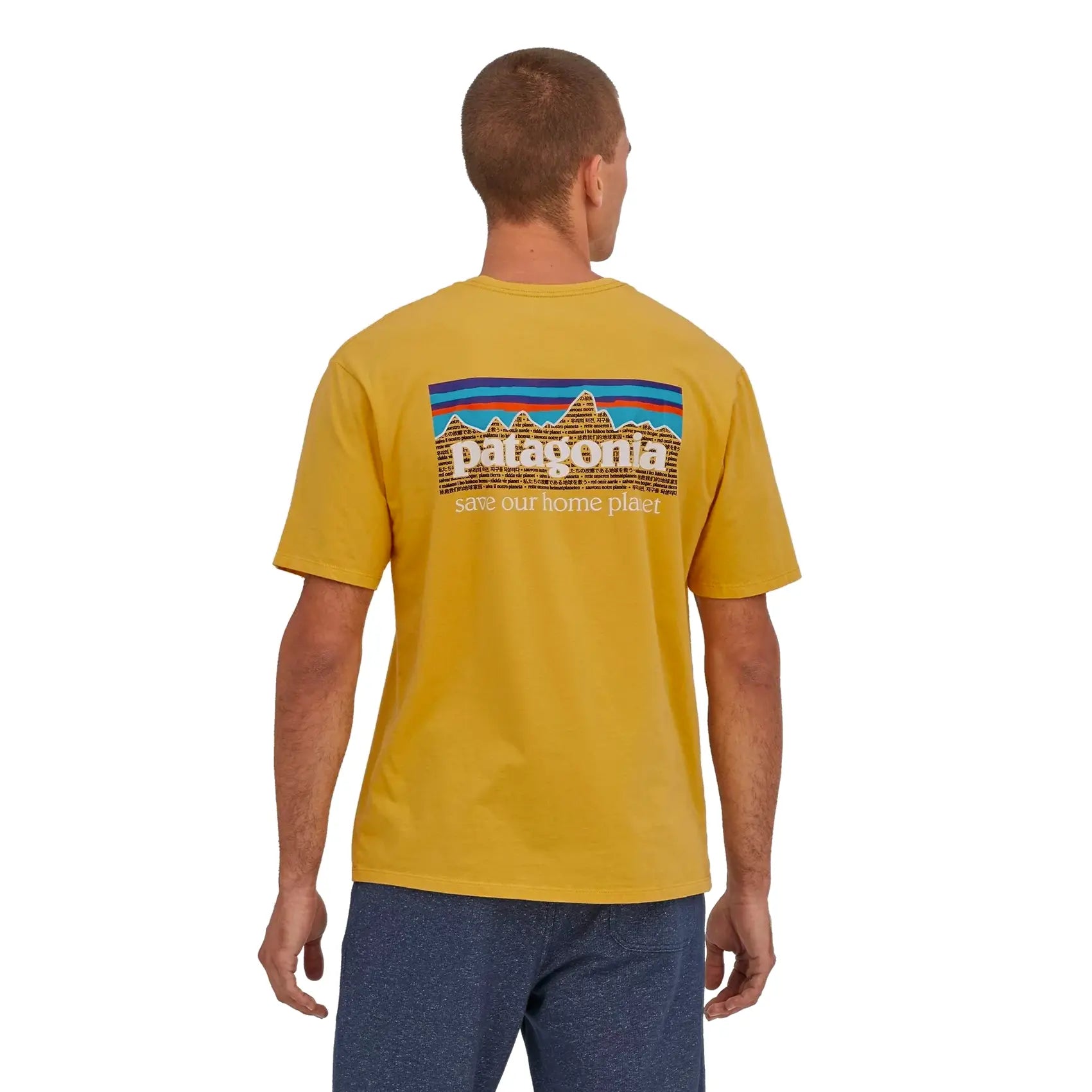 Mens Patagonia P-6 Mission Organic T-Shirt - Surfboard Yellow
