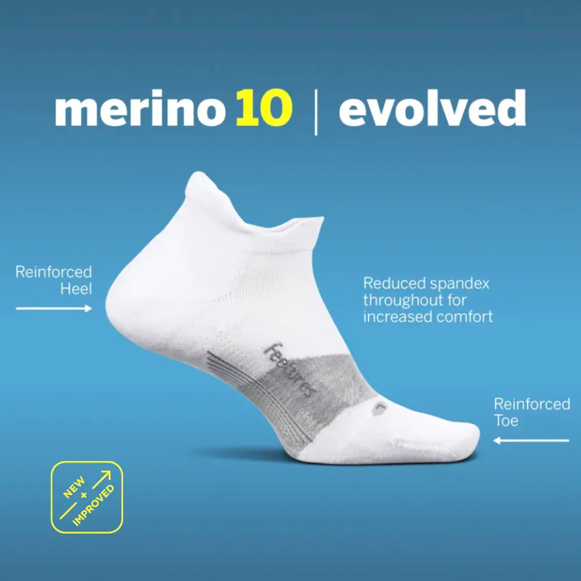 Feetures Merino 10 Cushion Quarter - Charcoal